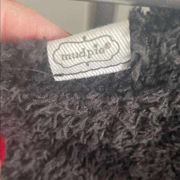 Mud Pie Black and Gray Leopard Reversible Chenille Poncho - Picture 5 of 11